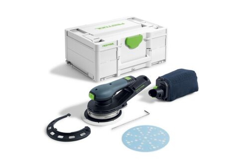 Festool Akku-Exzenterschleifer ETSC 2 150 Basic für kabelloses Schleifen, präzise und effizient.