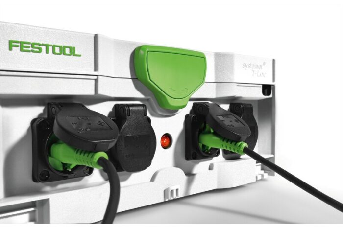 Festool SYS-PowerHub mit 10 m Kabel und Steckdosen im Systainer-Design.