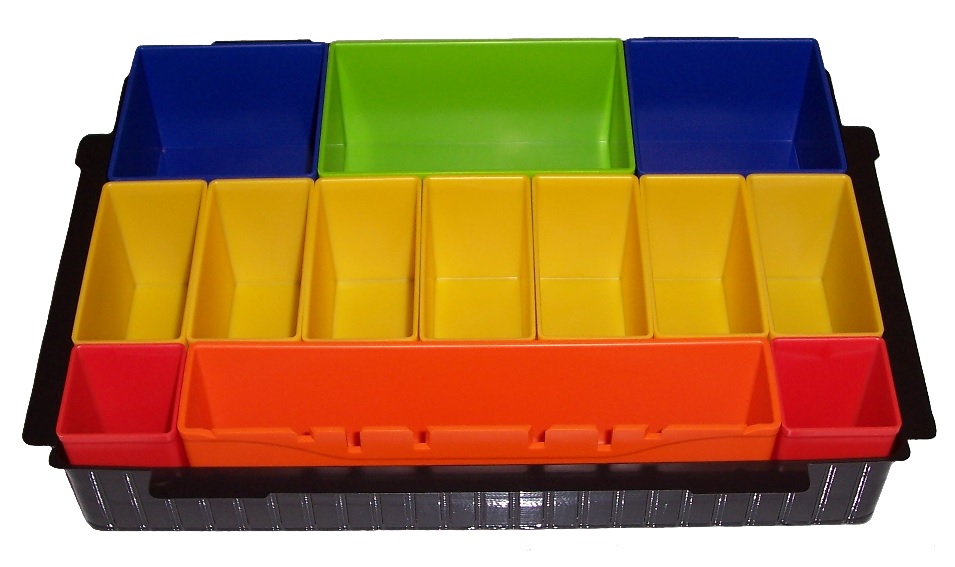Makita Tiefziehteil / Einlage mit farbigen Boxen für Makpac